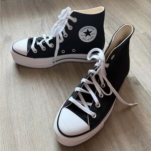 Converse Women's Black and White High-Top Sneakers